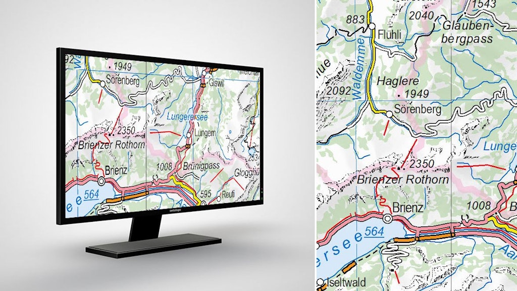 Swiss Map Vector 500: carta geografica vettoriale della Svizzera 1:500 000