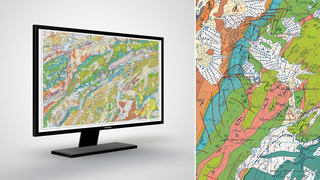 Atlante geologico della Svizzera 1:25 000: carte pixel con note esplicative