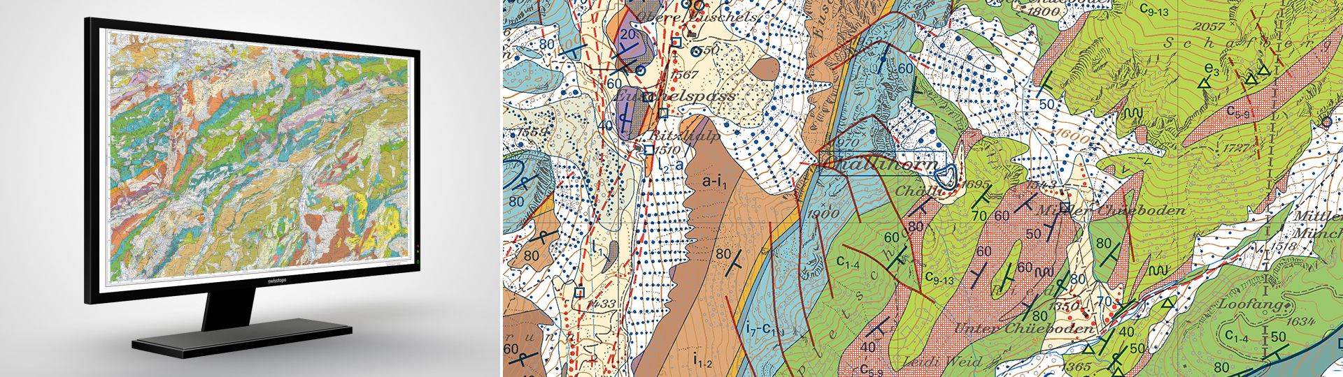 Cartes géologiques digitales: carte pixel avec notice explicative