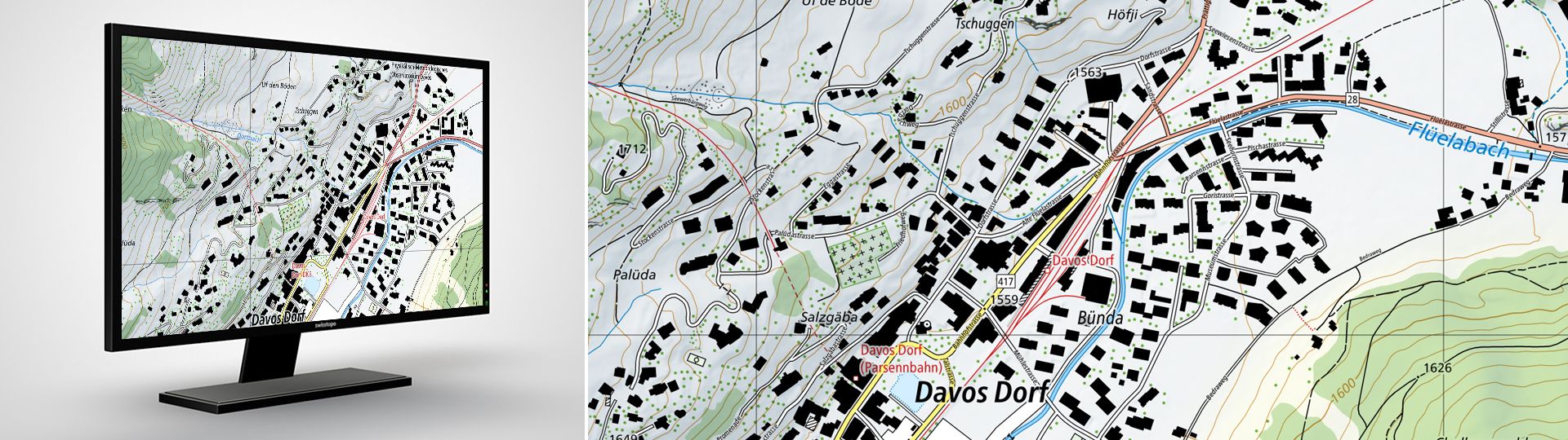 Swiss Map Raster 10: les cartes nationales numériques de la Suisse au 1:10 000 en format raster