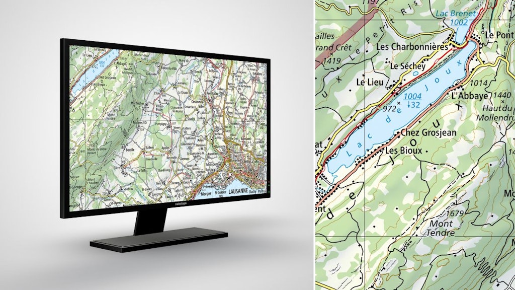 Swiss Map Raster 200: les cartes nationales de la Suisse au 1:200 000 en format raster