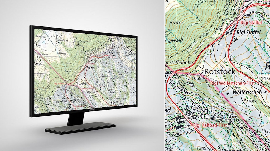 Swiss Map Raster 25: Digitale Landeskarten der Schweiz im Rasterformat 1:25 000