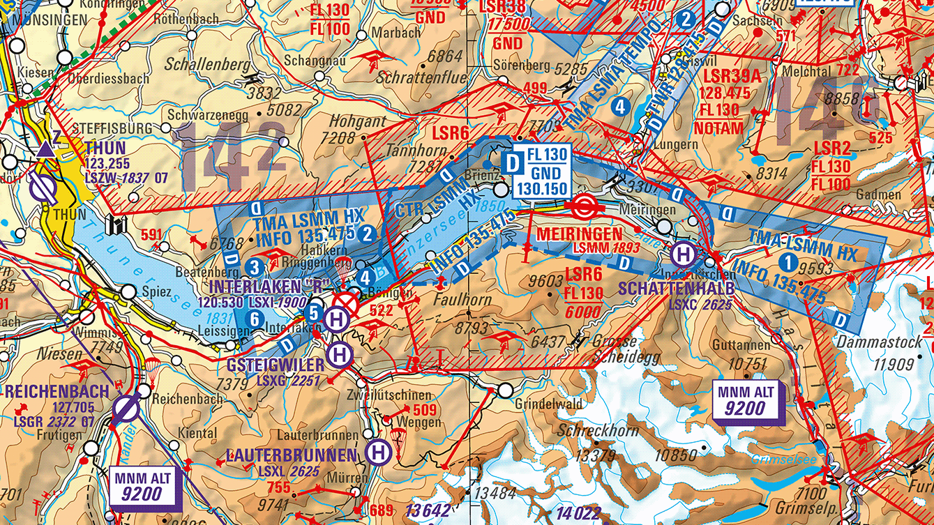 Aeronautical Chart ICAO, Section Bernese Oberland