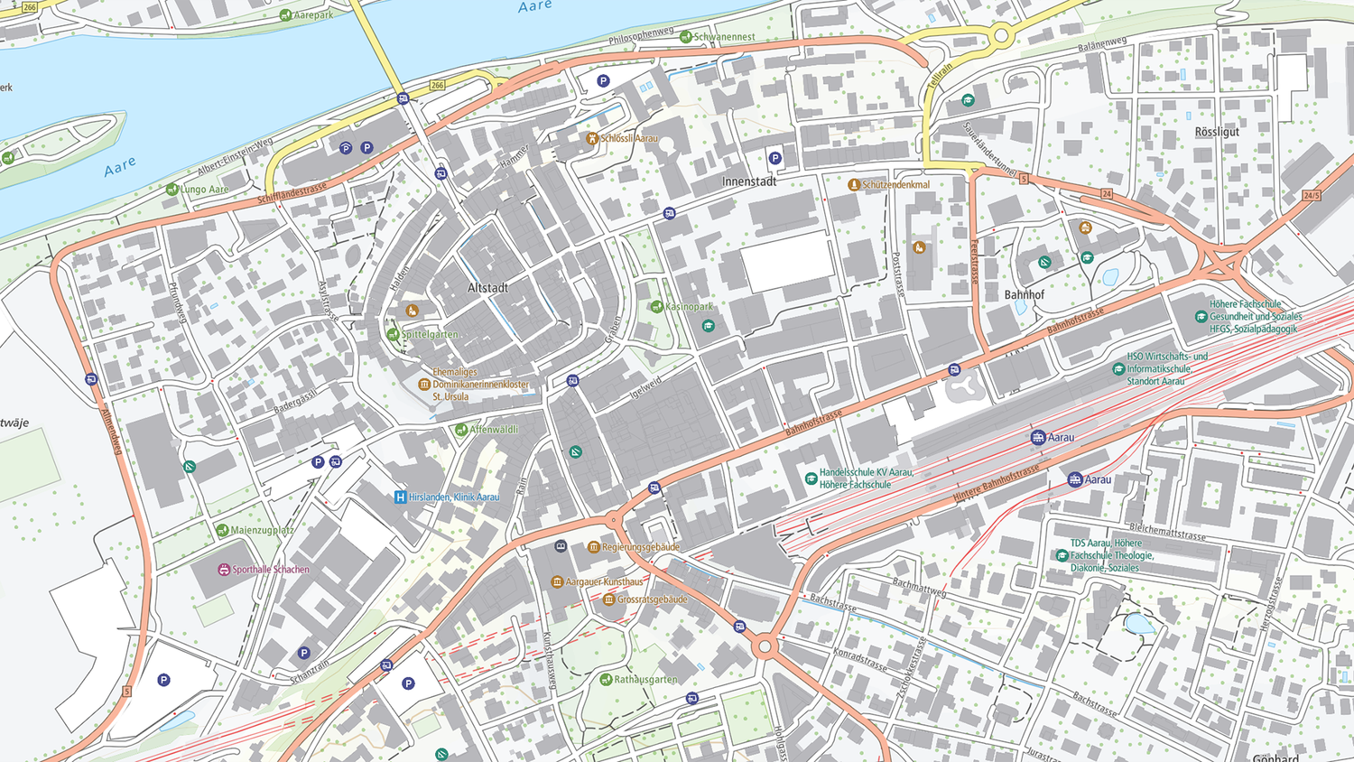 Sezione della Base Map, Aarau