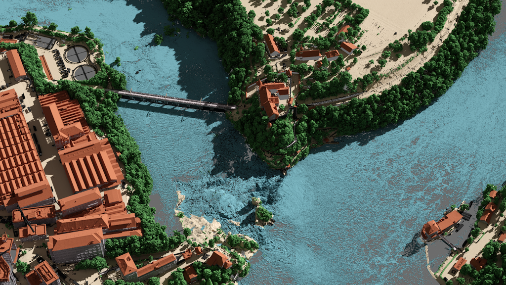 LiDAR represenation of the Rhine Falls