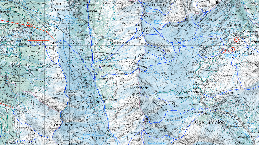 Kartenausschnitt Schneesportthematik 2025