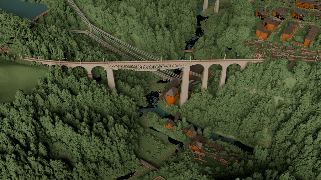 Sitterviadukt in Fomr einer LiDAR-Punktwolke