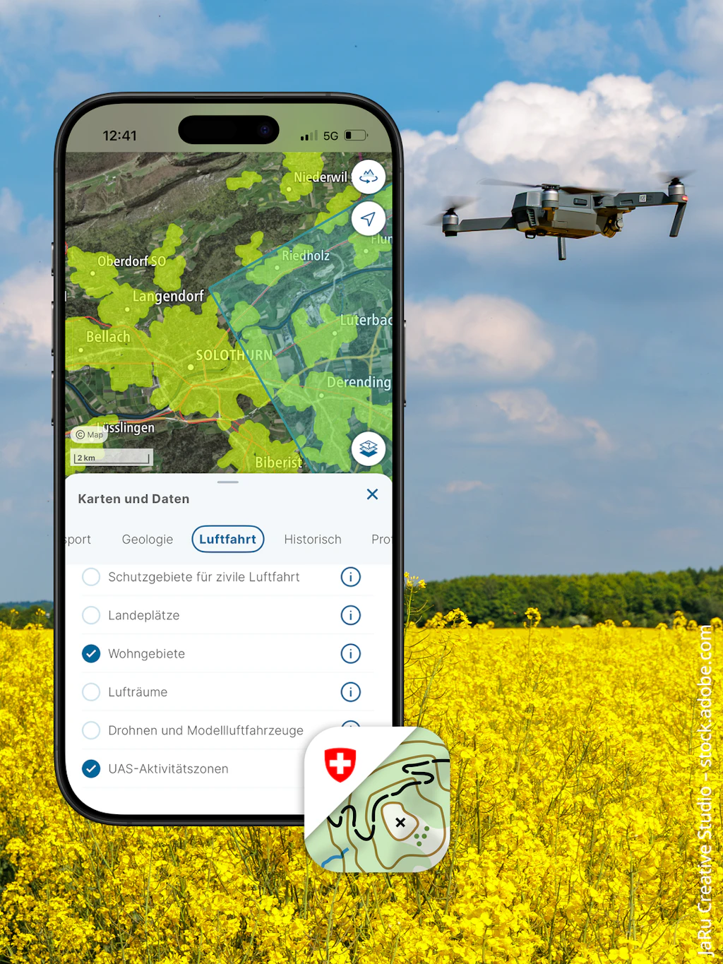 Screen iPhone Luftfahrtinformationen