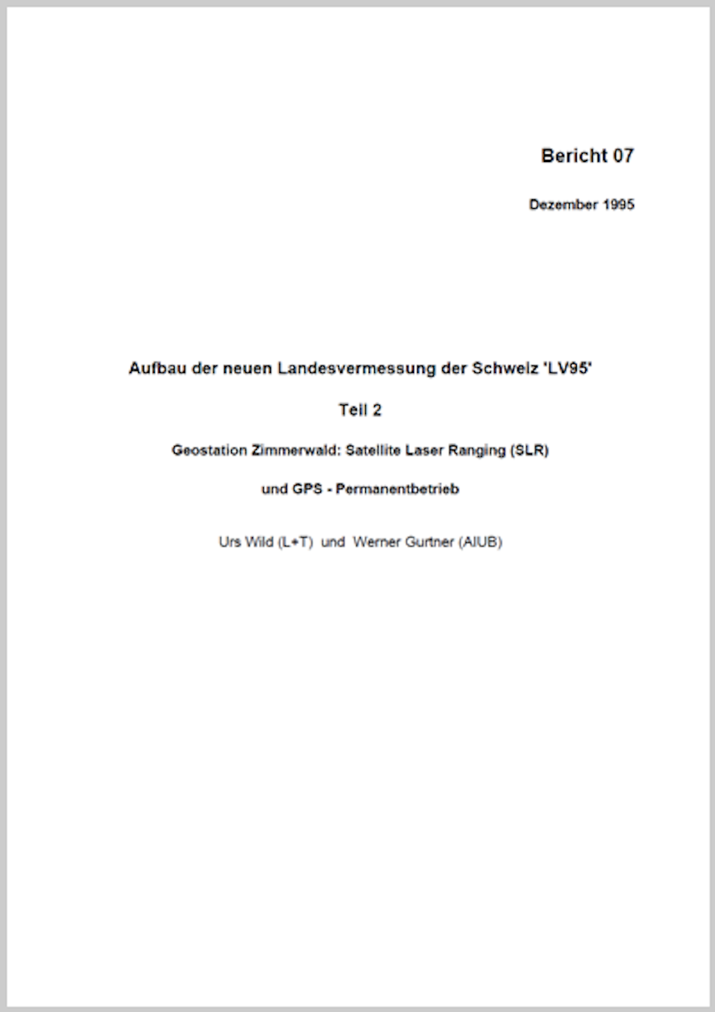 Berichte zu Grundlagen der Landesvermessung - Doku 7