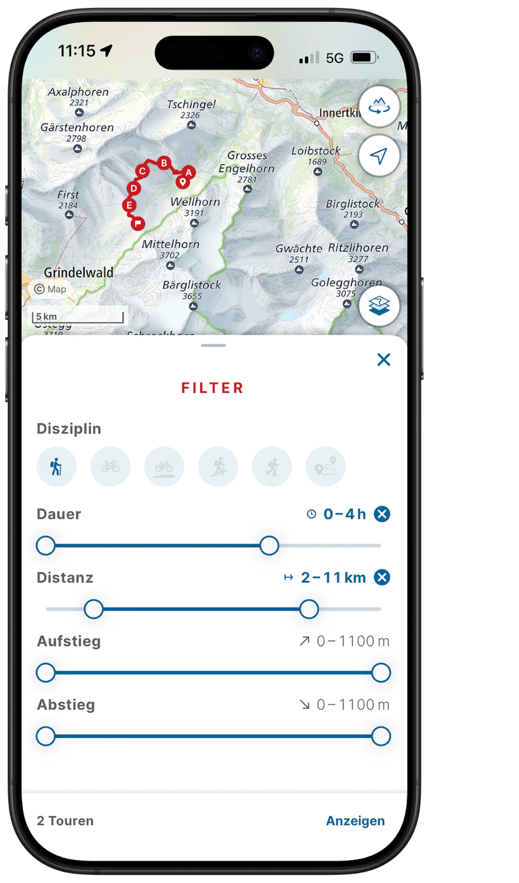 Screen App Filterfunktion