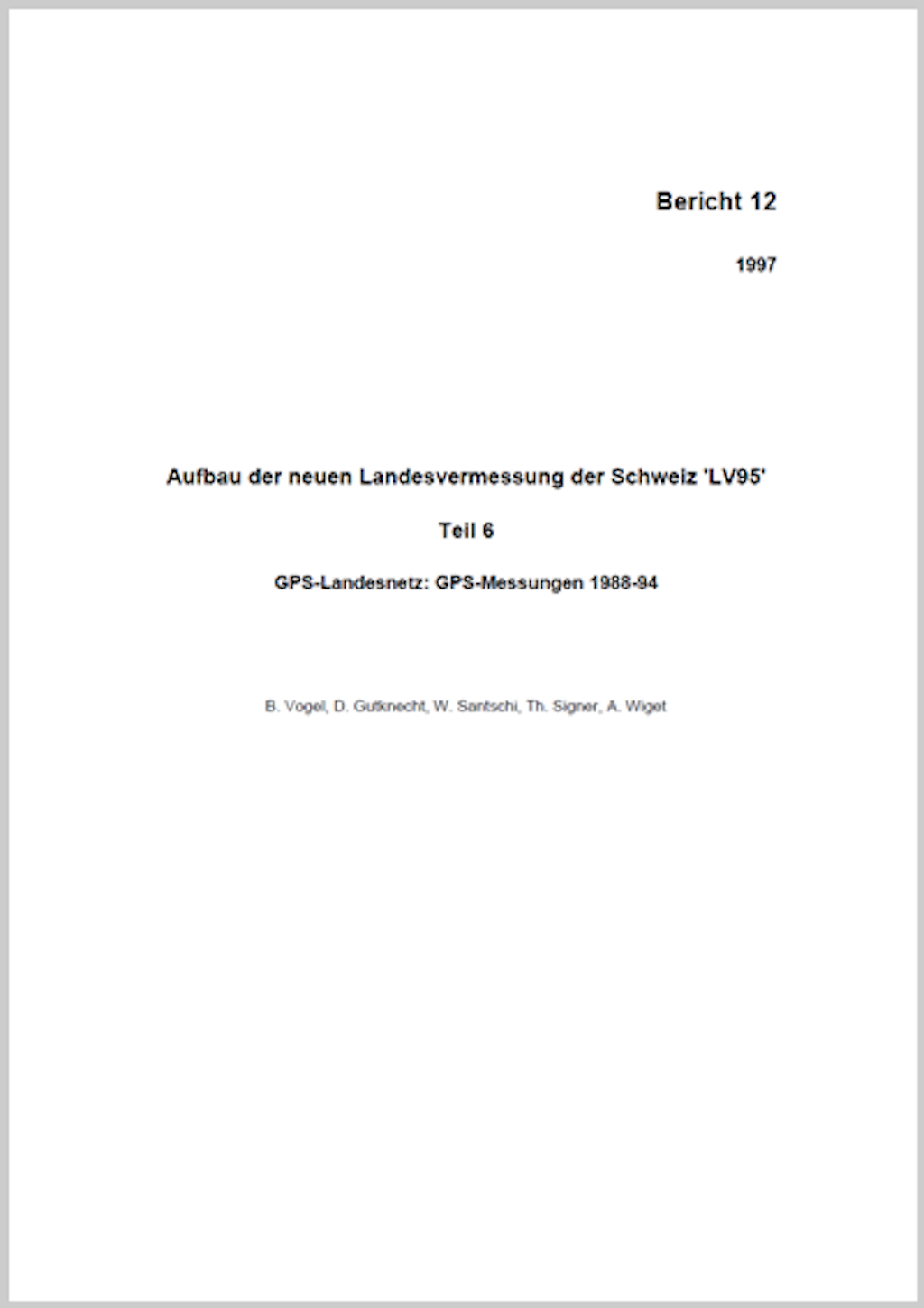 Berichte zu Grundlagen der Landesvermessung - Doku 12