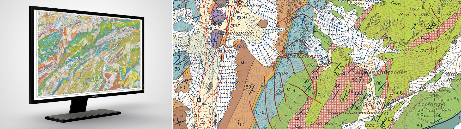 Geologischer Atlas der Schweiz 1:25 000: Pixelkarten mit Erläuterungen