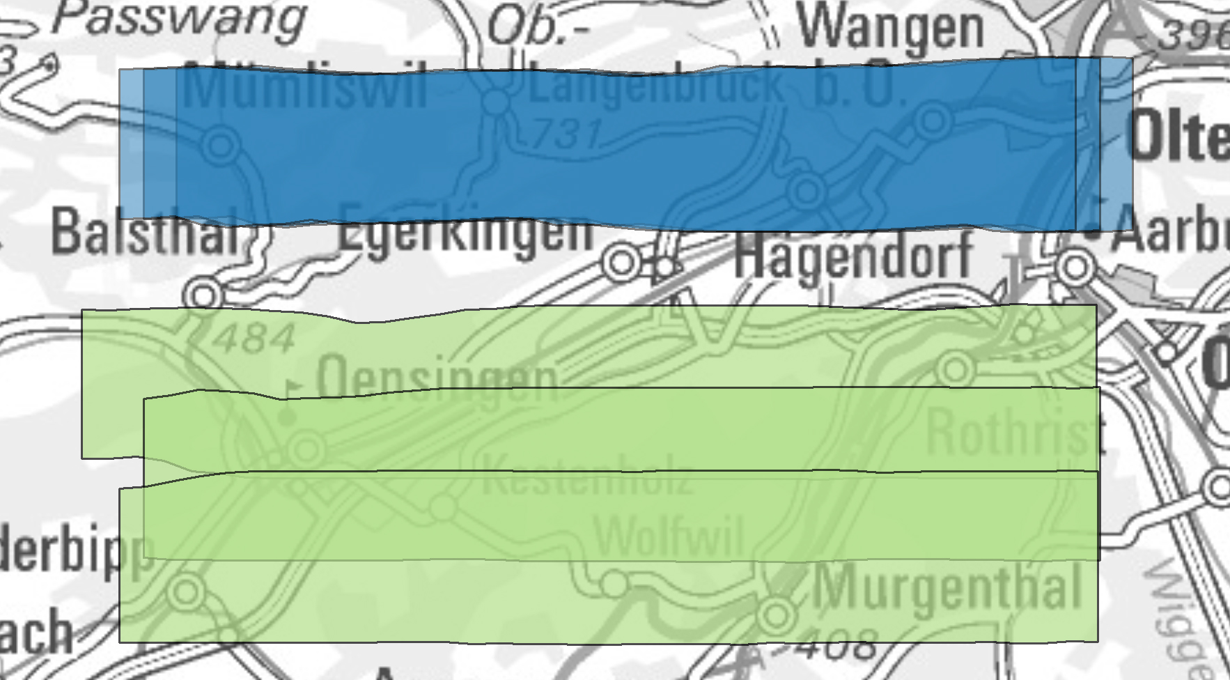 Längs- und Querüberlappung der ADS100
