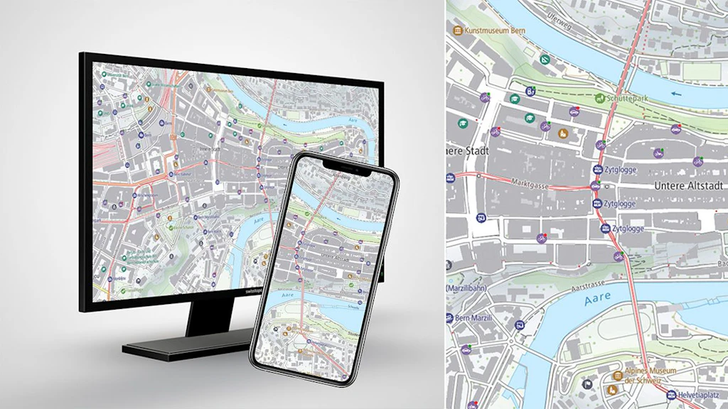 Swiss Web Map Base Map