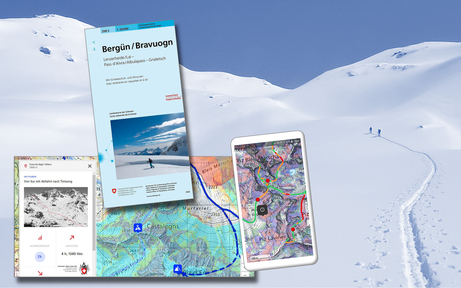 Übersicht Tools zur Planung von Touren im Winter