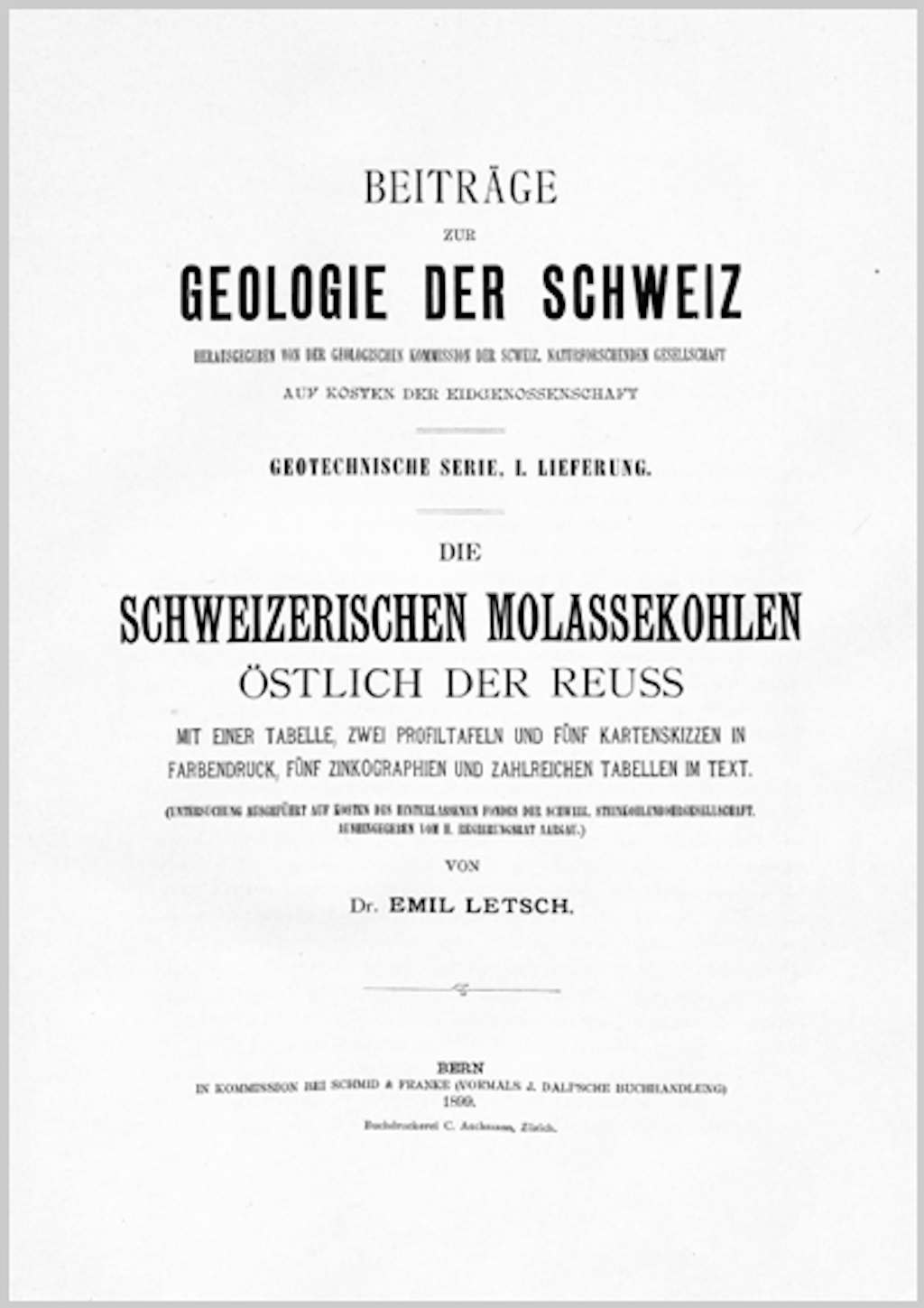 Beiträge zur Geologie der Schweiz - Geotechnische Serie - GS1