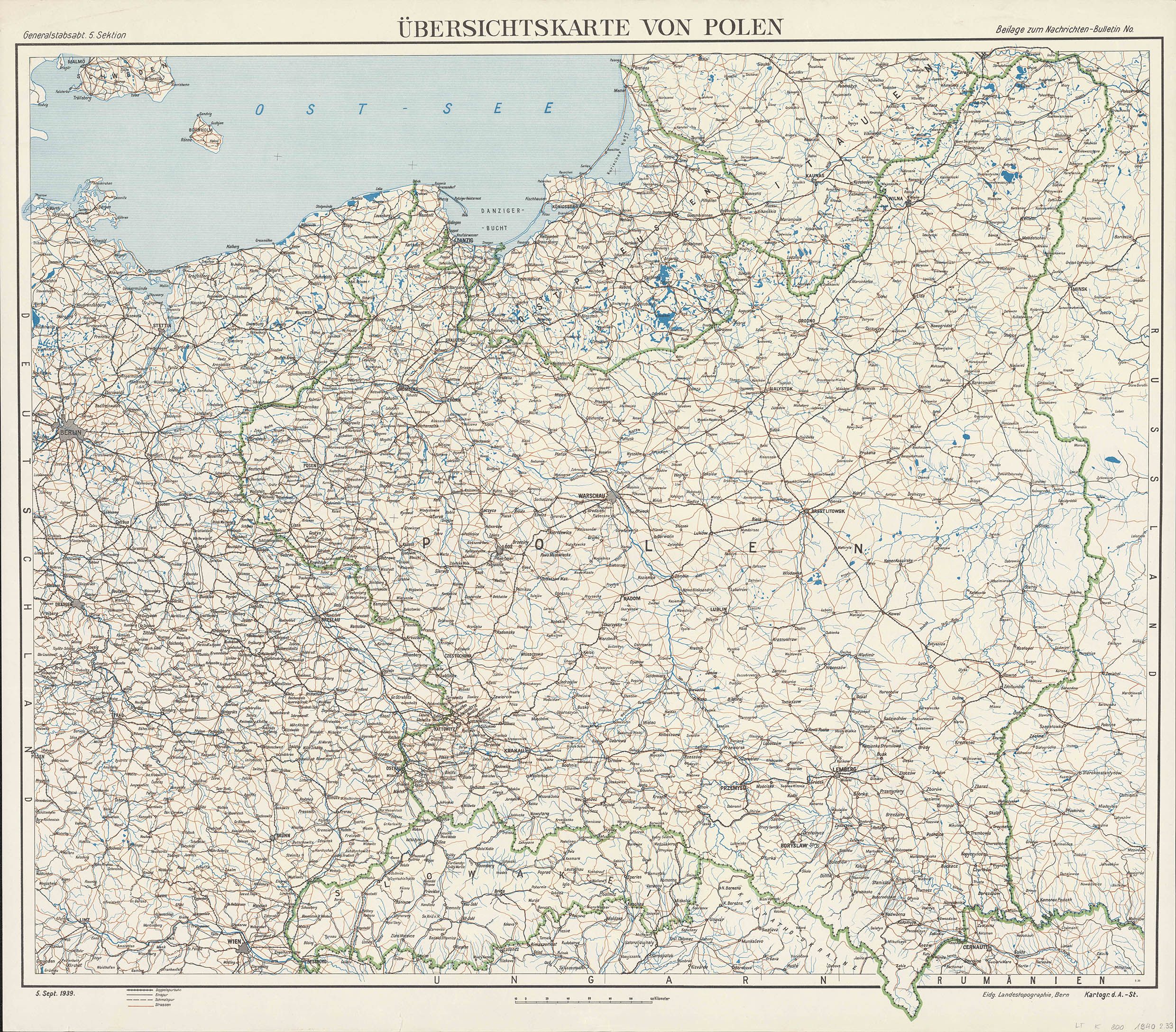 Mehrfarbige Karte von Polen