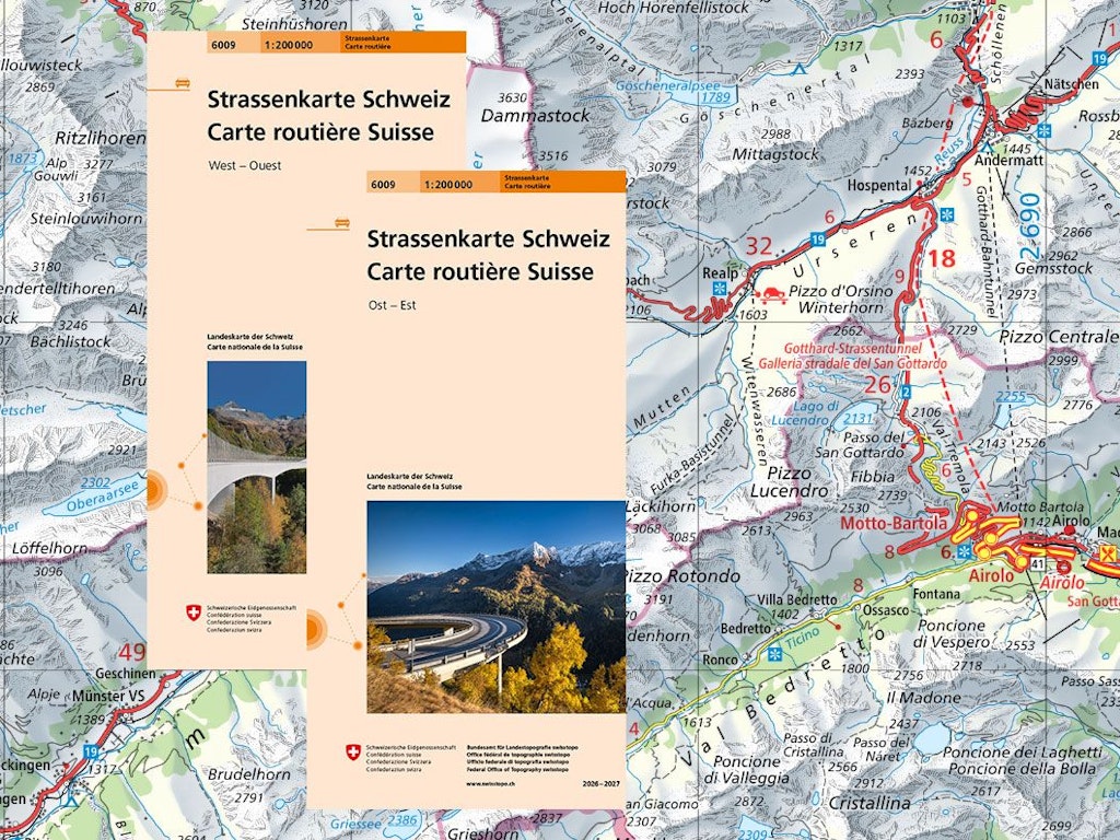 Strassenkarte der Schweiz 1:200 000