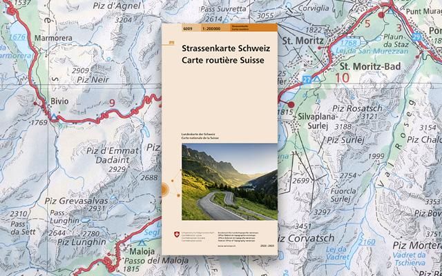 Strassenkarte der Schweiz 1:200 000