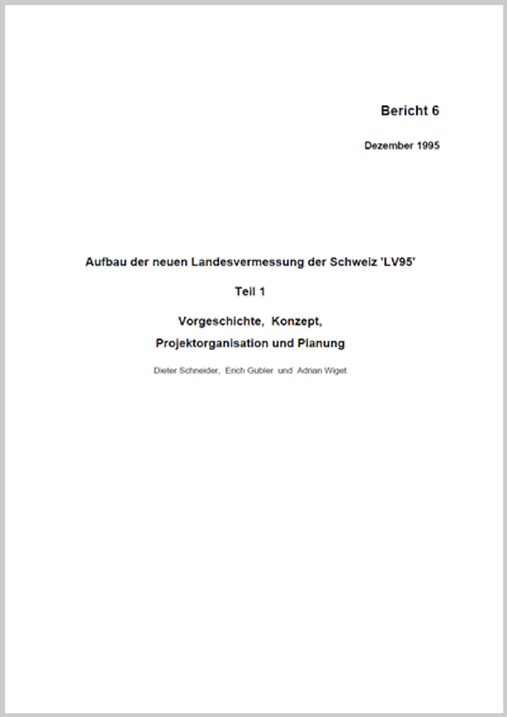 Berichte zu Grundlagen der Landesvermessung - Doku 6