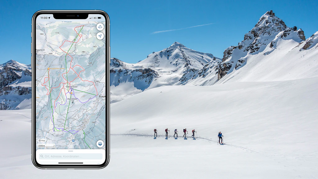 Schneesport in der swisstopo-App