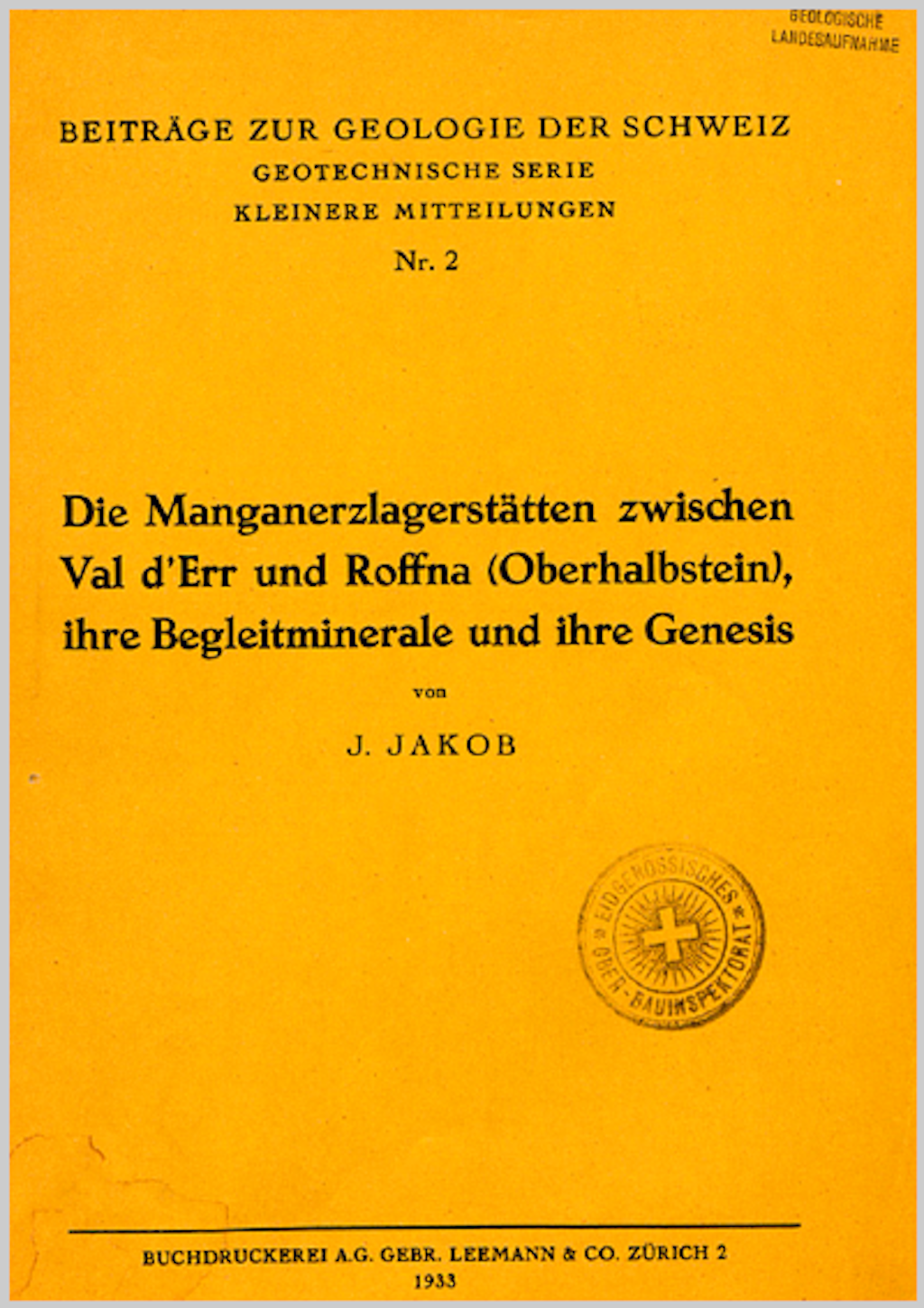 Beiträge zur Geologie der Schweiz - Geotechnische kleinere Mitteilung - KM2