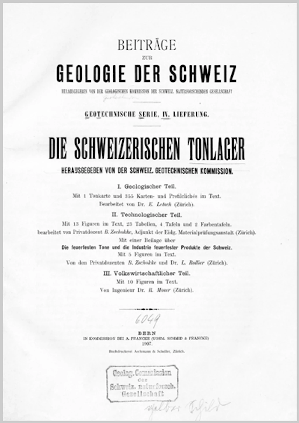 Beiträge zur Geologie der Schweiz - Geotechnische Serie - GS4