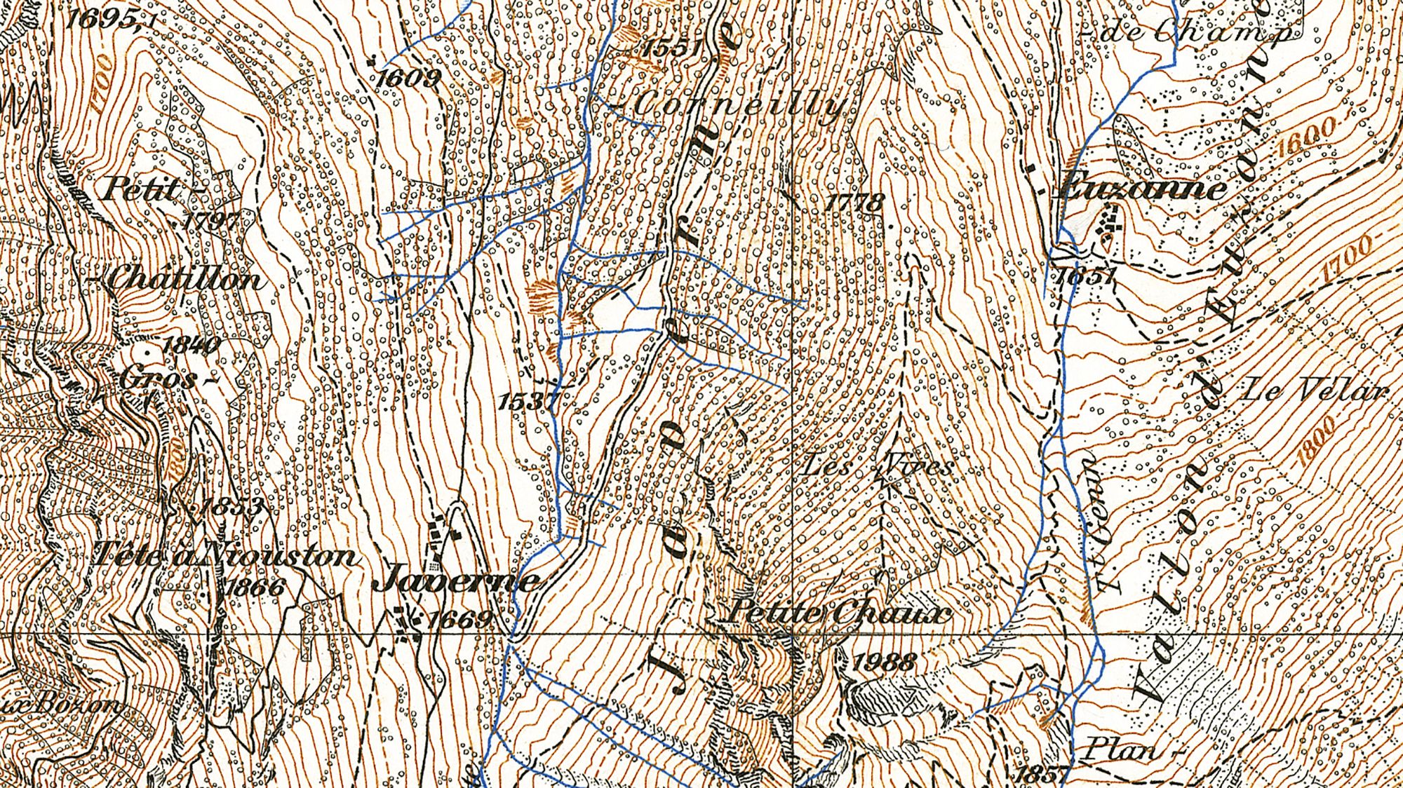 Javerne Siegfriedkarte 1908