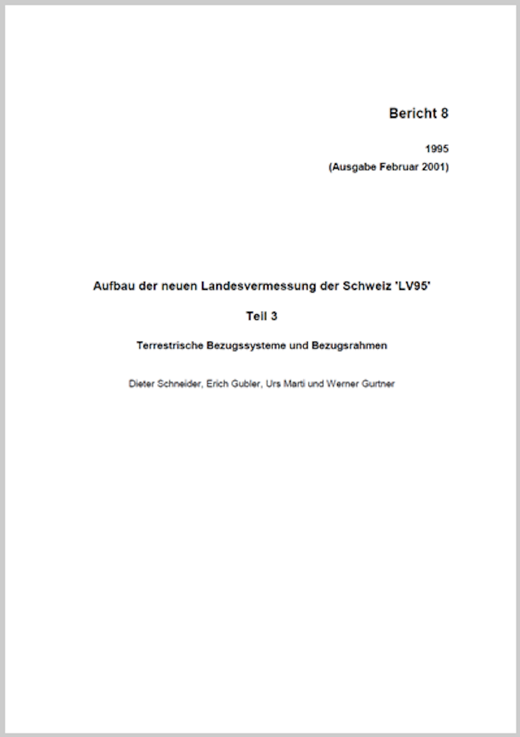 Berichte zu Grundlagen der Landesvermessung - Doku 8