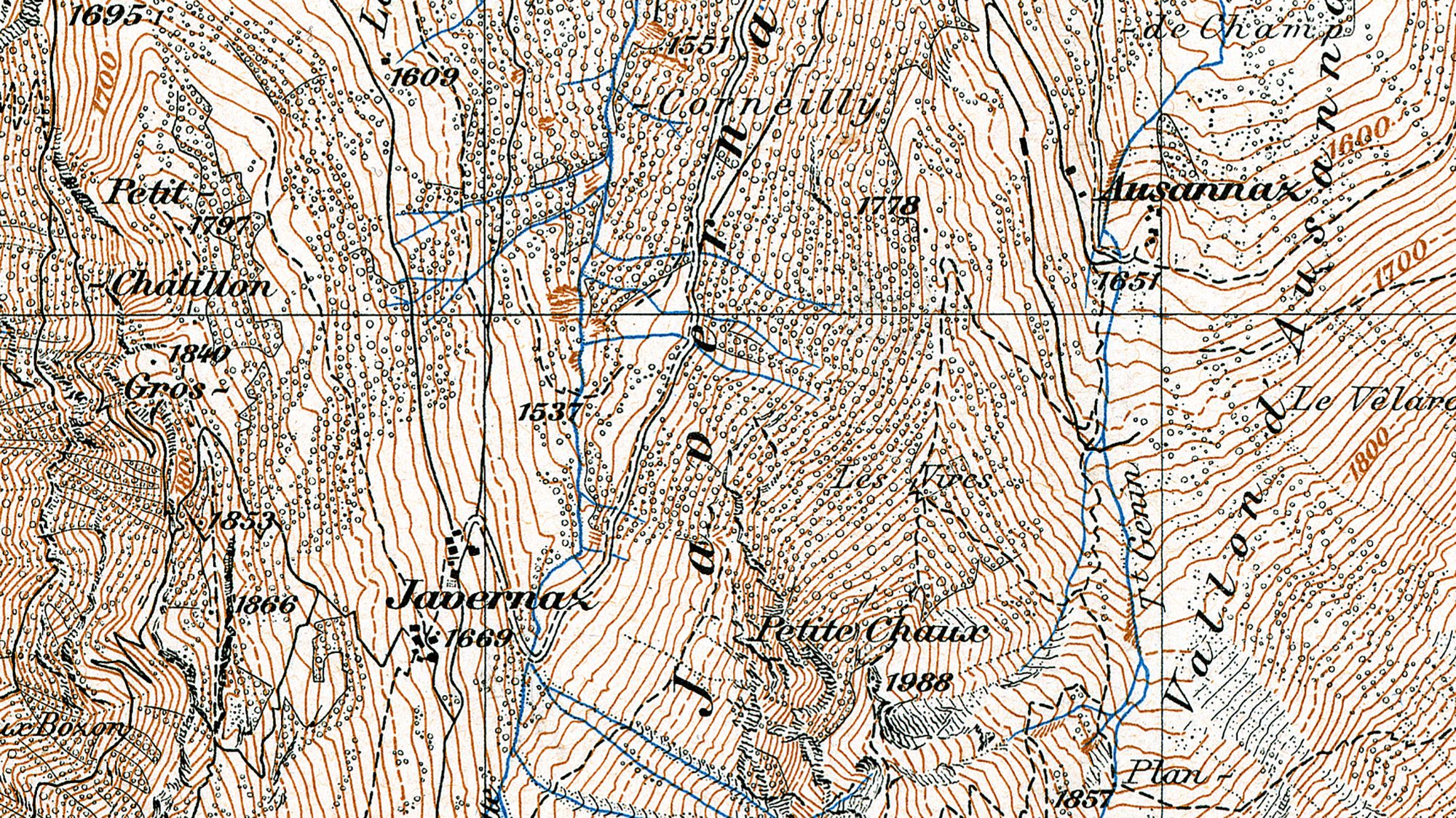 Javernaz Siegfriedkarte 1928