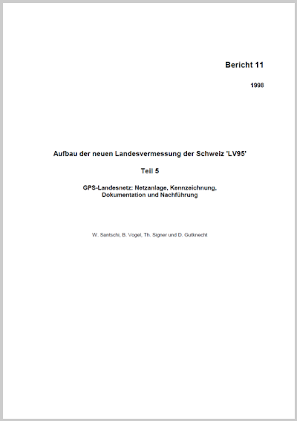Berichte zu Grundlagen der Landesvermessung - Doku 11