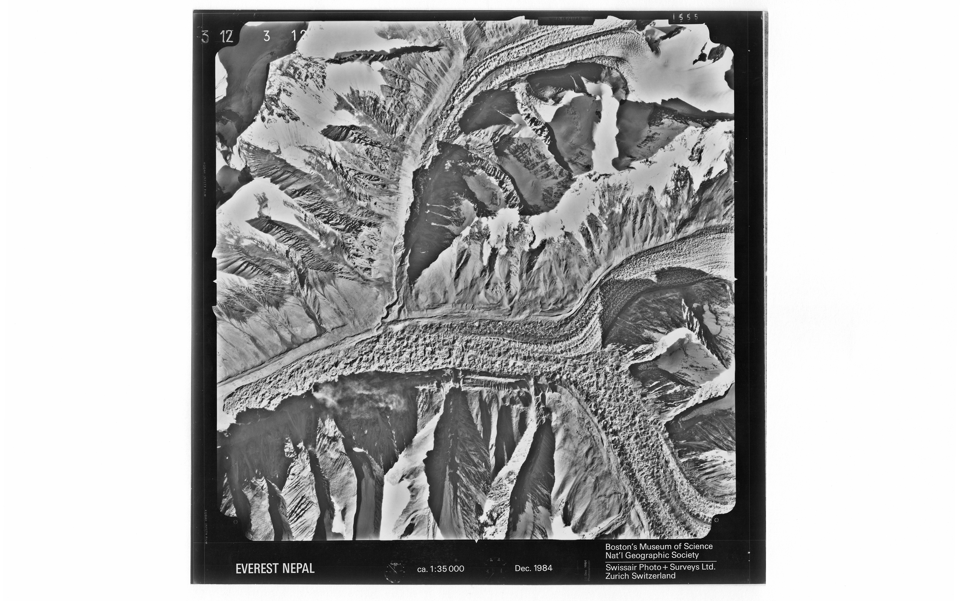 Luftbilder Everest Nepal, 1:35 000, Dezember 1984