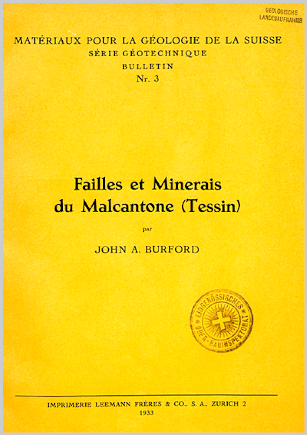 Beiträge zur Geologie der Schweiz - Geotechnische kleinere Mitteilung - KM3