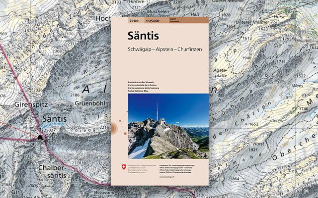 Teaser Gipfelkarte 1:25 000