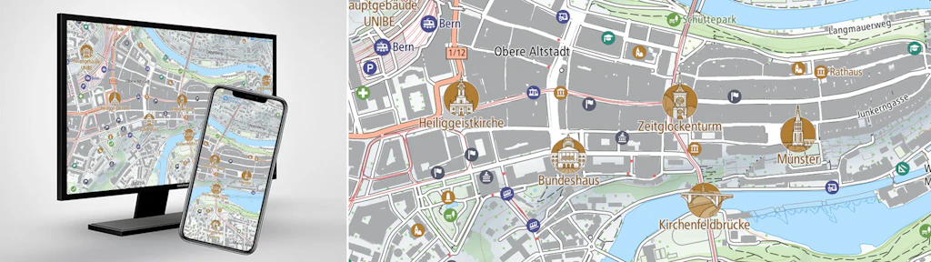 Swiss Web Map Base Map