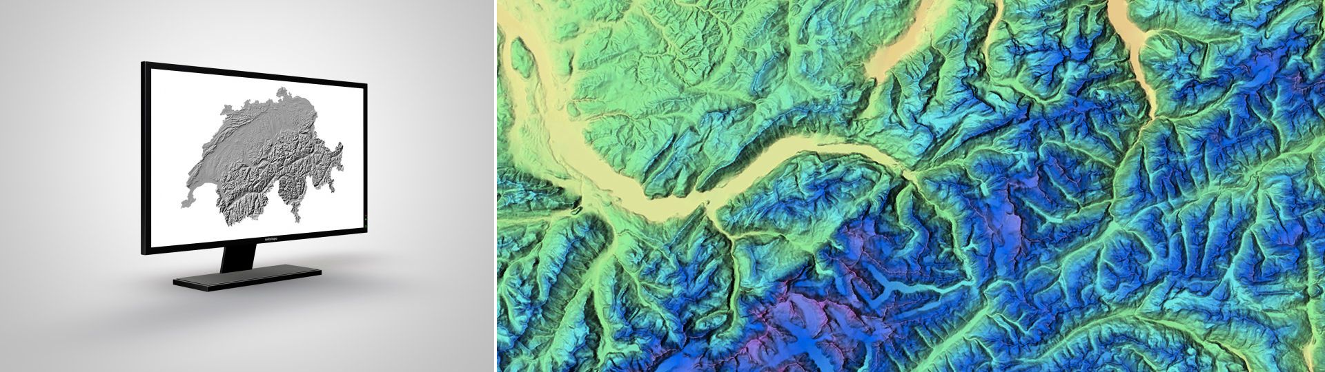 DHM25 / 200m: Die leichte Version des digitales Höhenmodells der Schweiz.