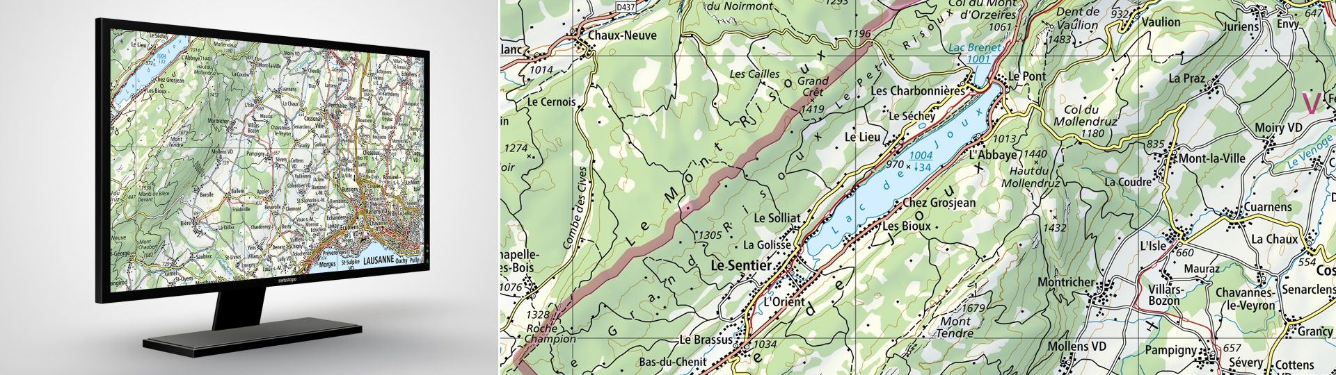 Swiss Map Raster 200: Digitale Landeskarten der Schweiz im Rasterformat 1:200 000