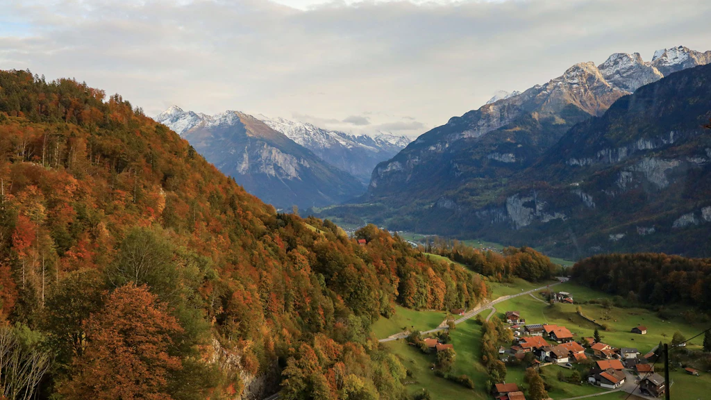 Herbstliche Stimmung in den Alpen.
