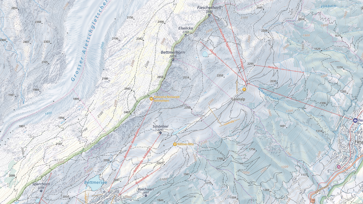 Kartenausschnitt Base Map Winter