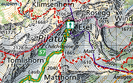 Map section Hiking map 1:50,000
