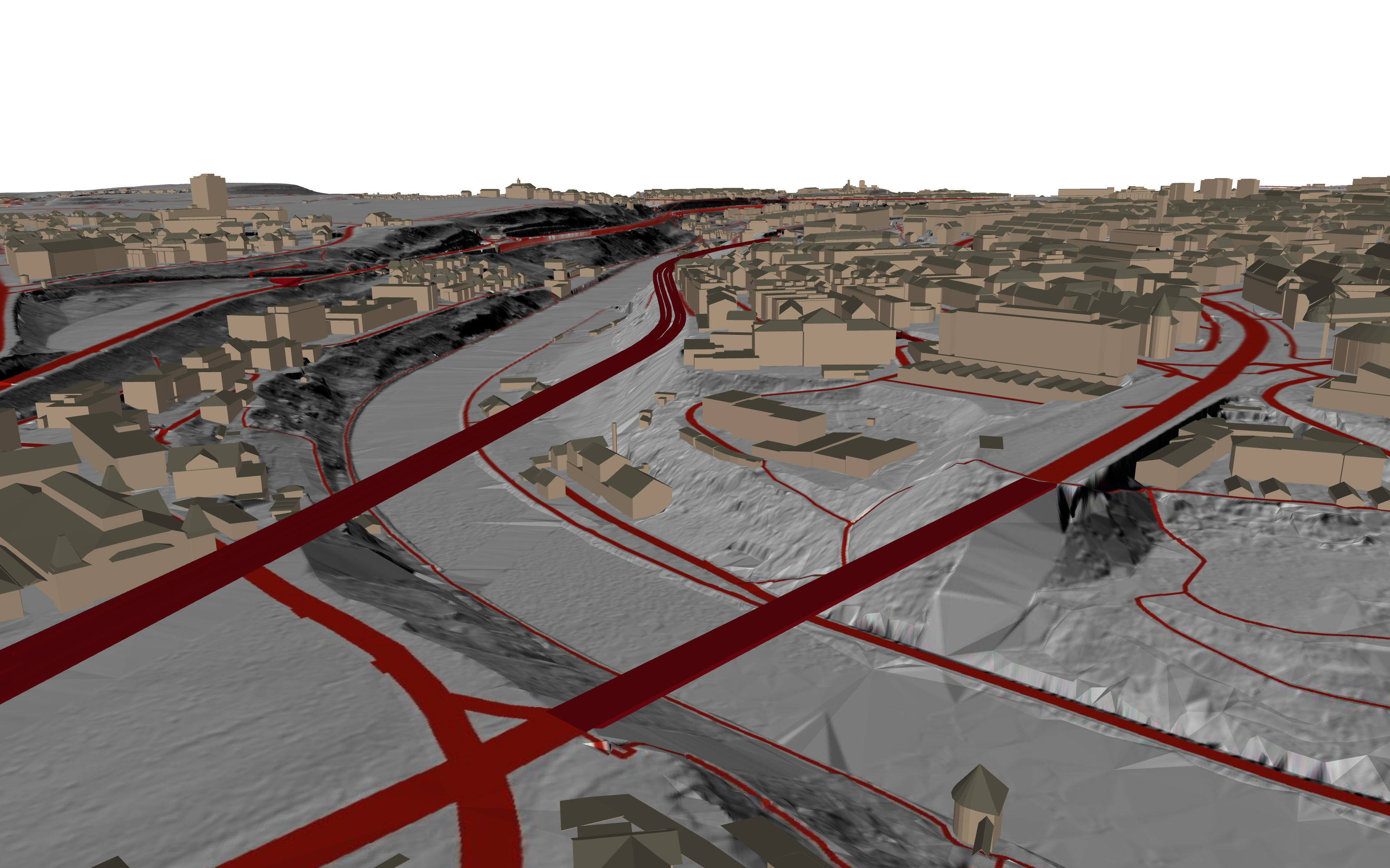 Bridges of Berne in red colour