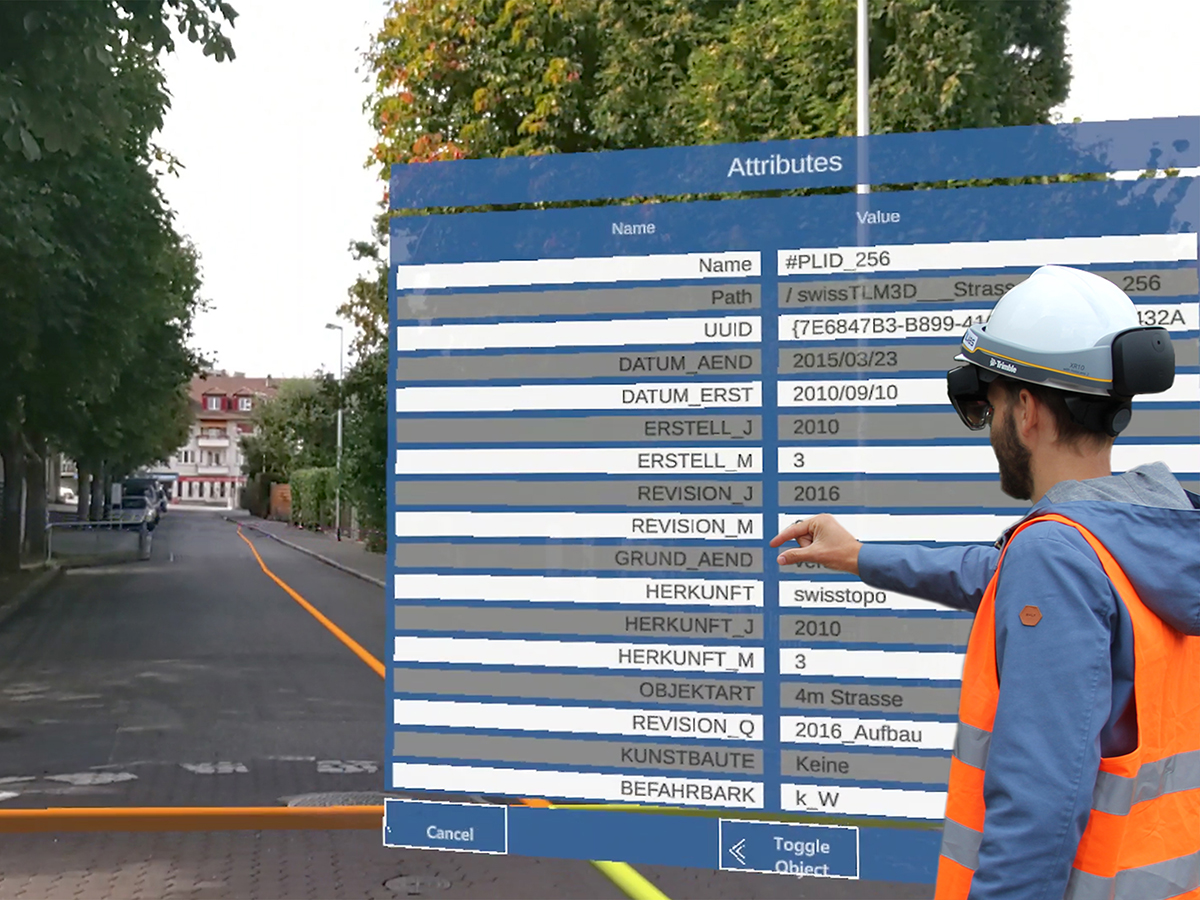 Outdoor geometry overlay and attribute query