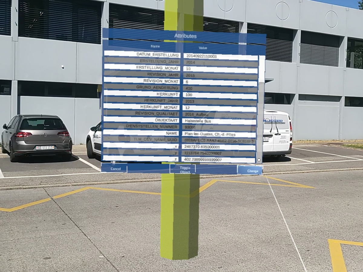 Outdoor geometry overlay and attribute query
