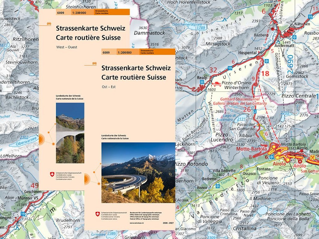 Road Map of Switzerland 1:200,000