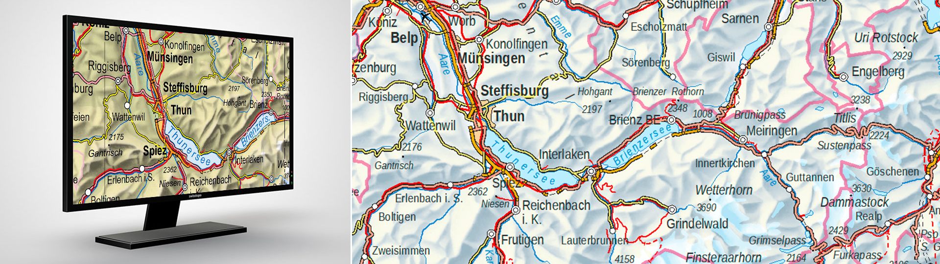 Swiss Map Vector 1000: swiss national vector map 1:1,000,000