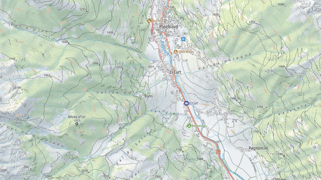 Screenshot of the Base Map with detail of Bern