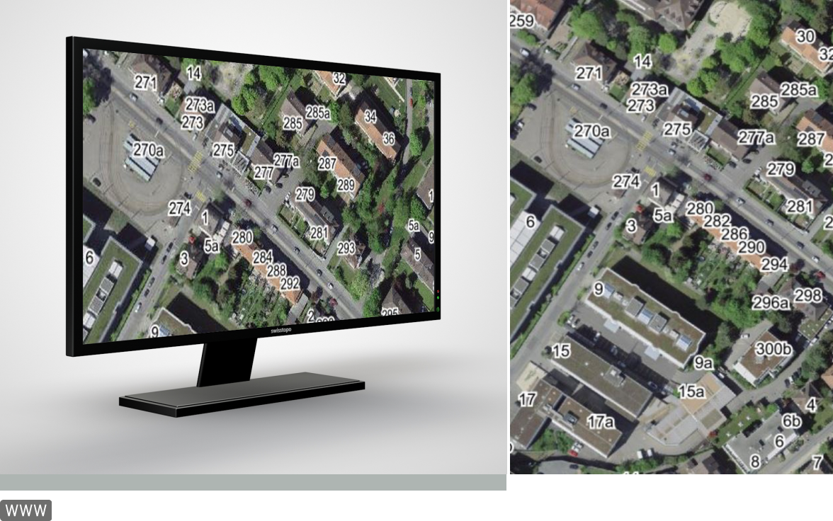 The official directory of building addresses lists all official addresses in Switzerland. 