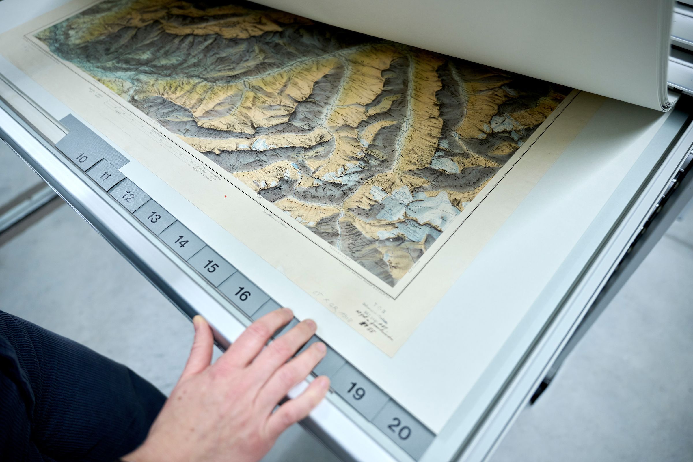 Map in the archive room