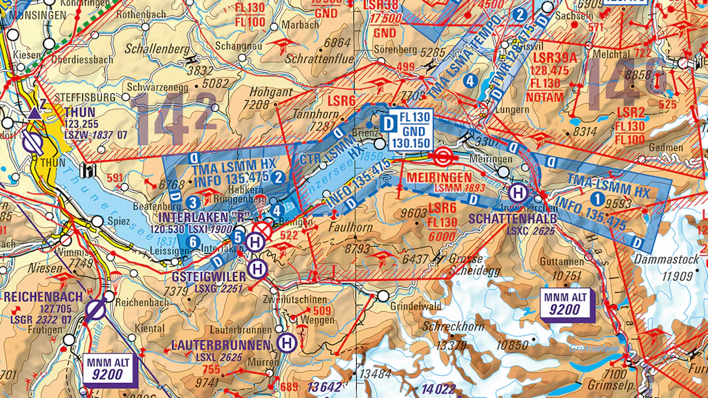 Aeronautical Chart ICAO, Section Bernese Oberland