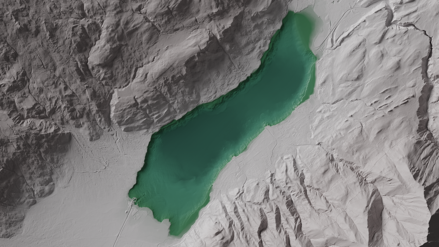 Shaded relief of the Lake Sarnen